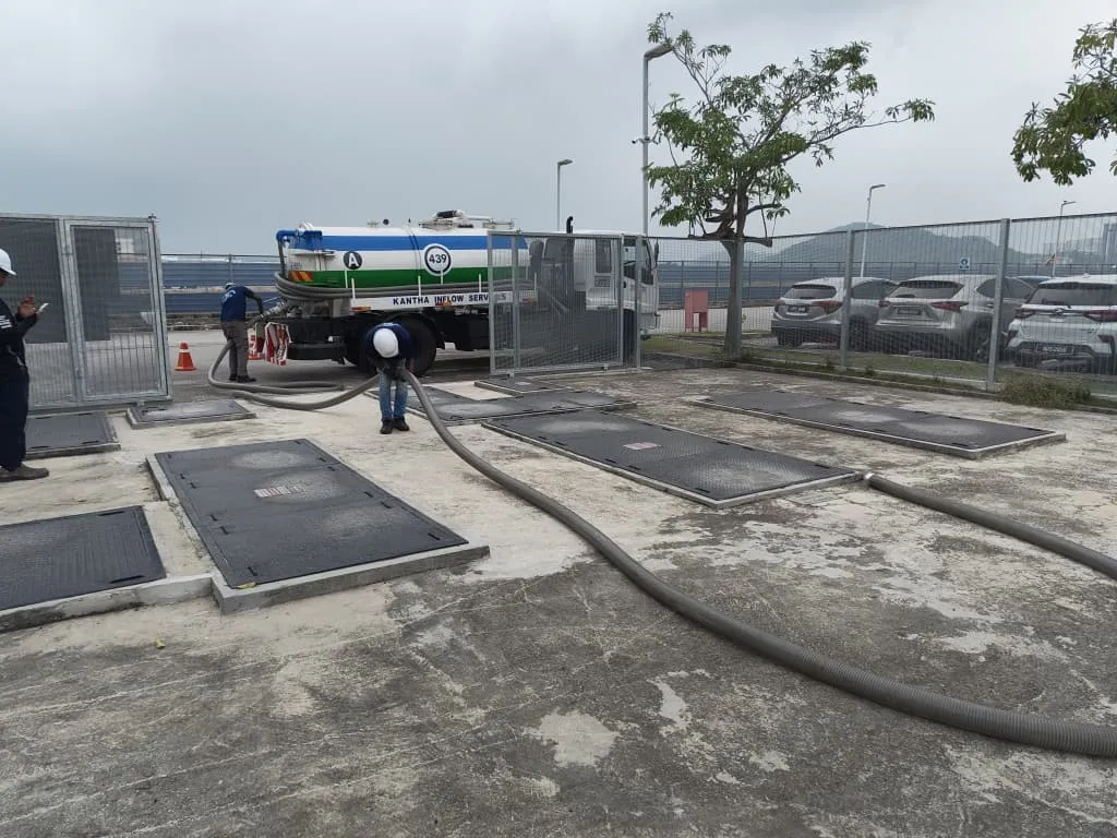 Kantha Inflow Services field operation at an industrial site in Kedah