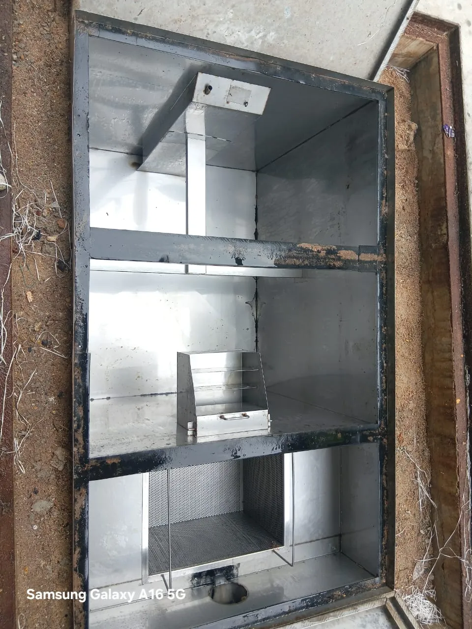 Sewage treatment plant aeration tanks under routine STP maintenance